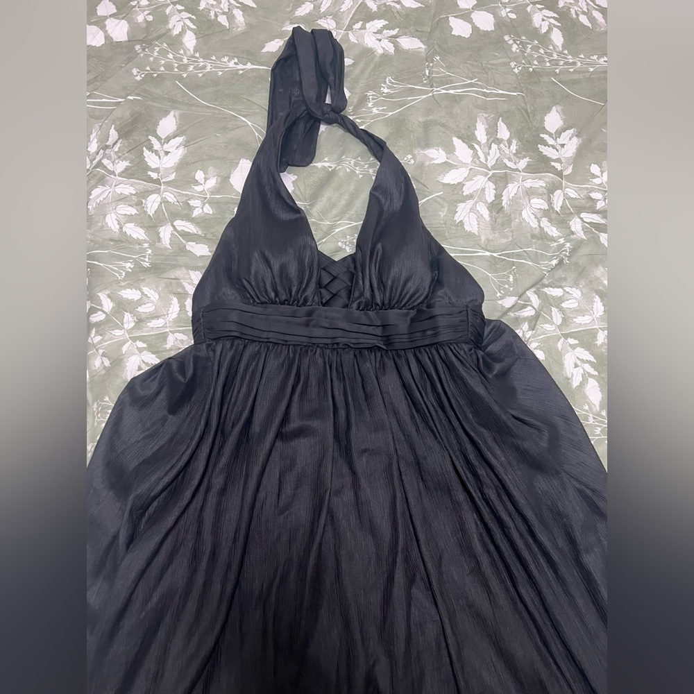 BCBG Black Halter Evening Dress - Elegant Women's Maxi gown Dress